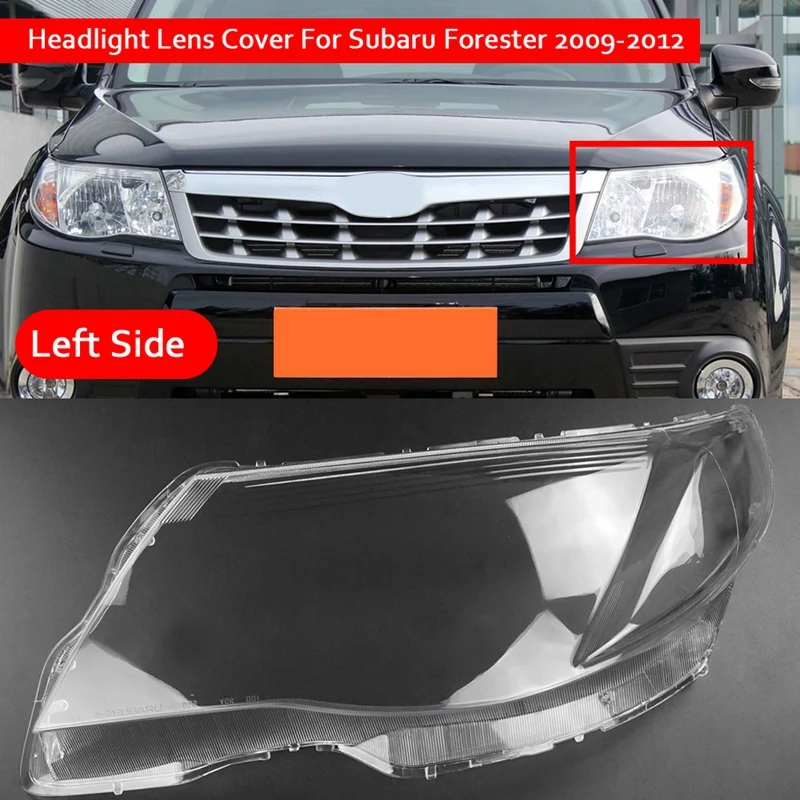 Car Headlight Clear Lens Cover Head Light Lamp For Subaru Forester 2009-2012 Front Right / Left PC Material Headlights Cover