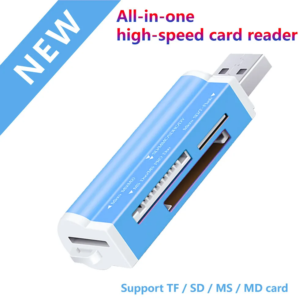 4 in 1 Micro SD Card Reader Flash USB Memory Card Reader For Memory Stick Pro Duo Micro SD/T-Flash/M2/MS SD Adapter