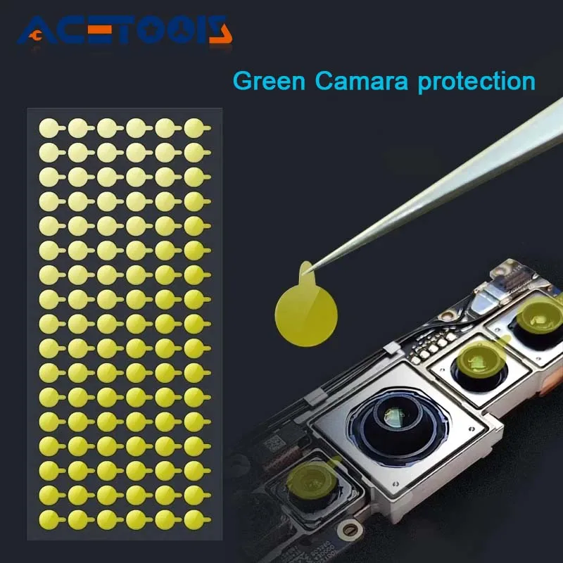 

Защитная наклейка для камеры, 100 шт., пылезащитные наклейки, высокотемпературная лента для IPhone 6G-15Promax, инфракрасный точечный матричный защитный инструмент