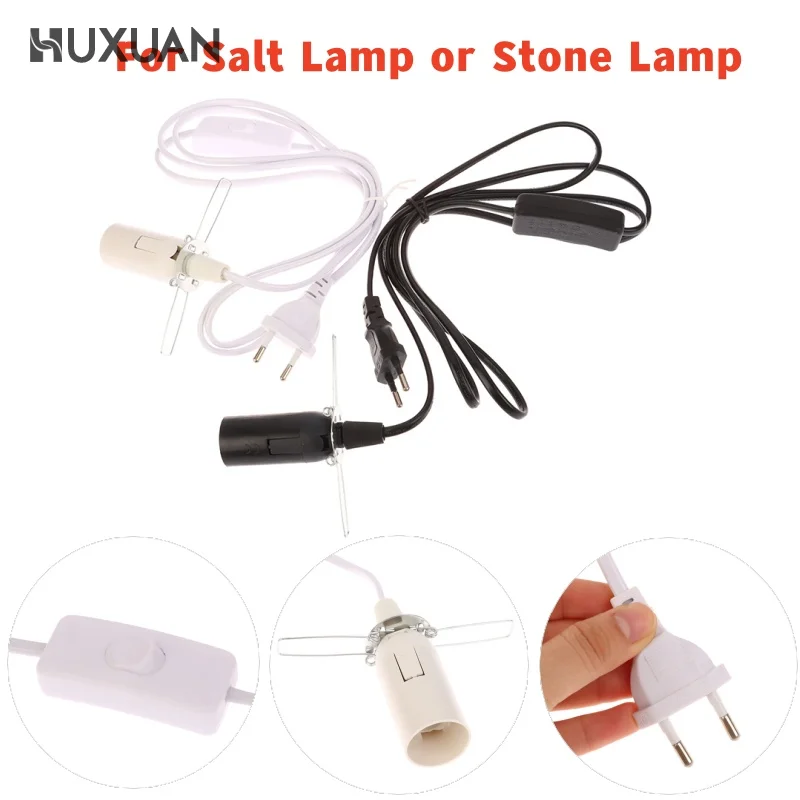 1.8m Power Cord Cable E14 Socket Lamp Base With Switch Wire For Salt Lamp Pendant LED Bulb Hang lamp Suspension Holder EU Plug