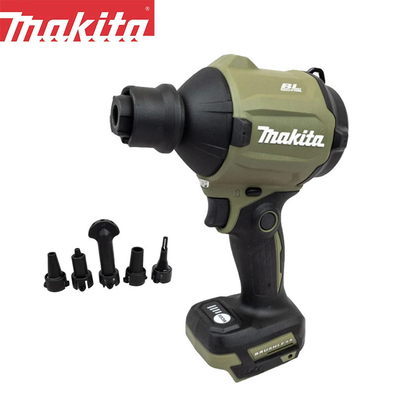 Makita DAS180ZO DAS180 Air Blower Dust 18V Lithium Charged Removal Narrow Space Cleaning Blowing Hair Dryer Army Green Bare Tool