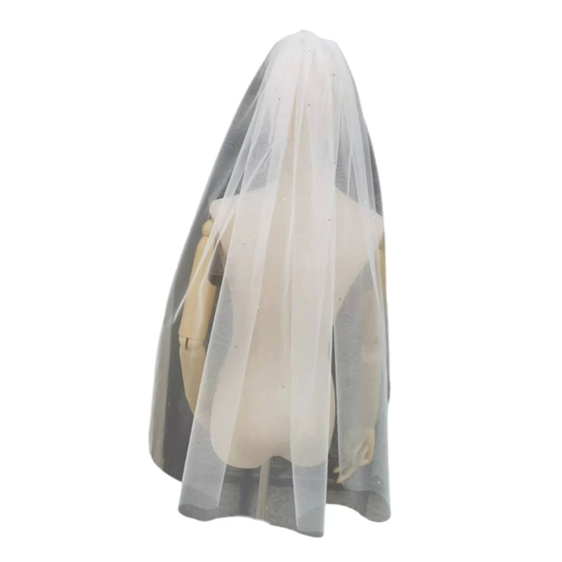 652F Beautiful Bridal Veils Sweet Styles Veils Luxurious Wedding Veils with Comb Chapel