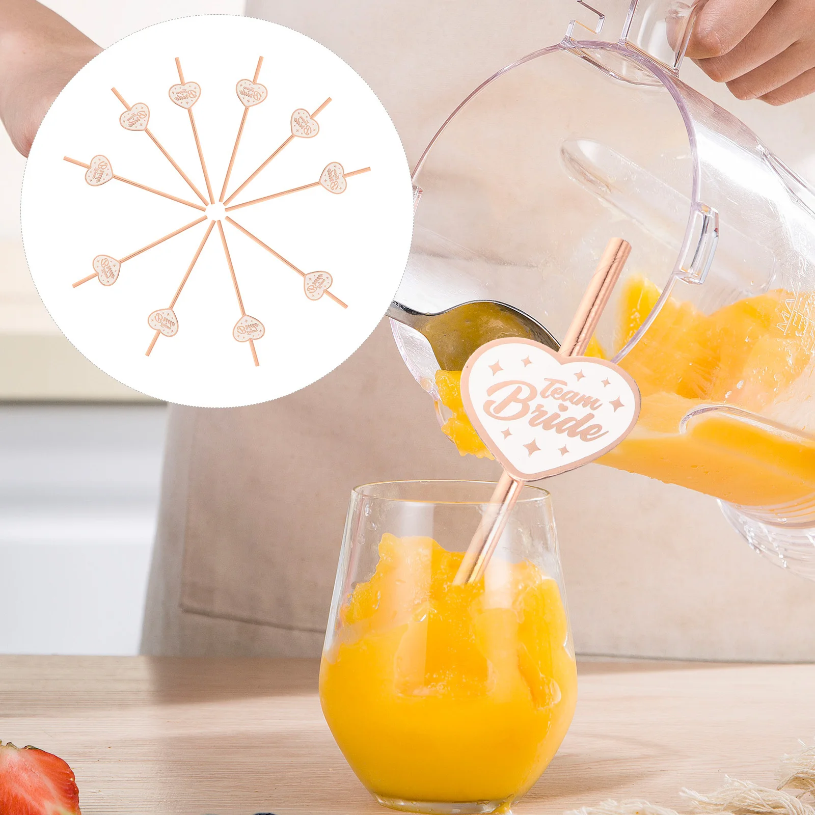 

10Pcs Decorative Straws Bachelorette Party Supplies Paper Drinking Straws for Cold Beverages Smooth Inner Wall Easy to Clean