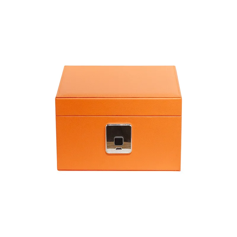 

Сейф для хранения ювелирных изделий оранжевого цвета с ранним предупреждением, бытовой сейф с отпечатками пальцев