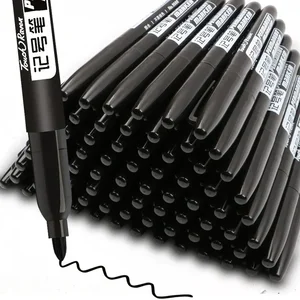 6-20PCs/Set PermanentMarker Pen Fine Point Waterproof Markers Thin Nib Crude Nib Black Blue Red Ink 1.5mm Fine Color Marker Pens