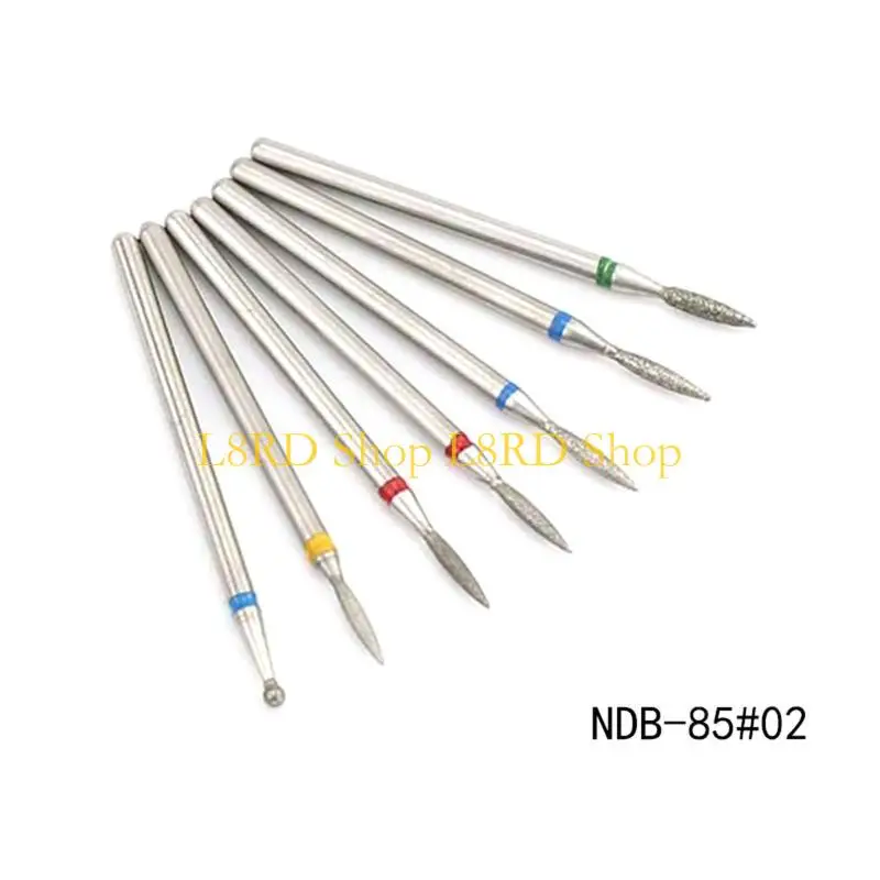 L8rd 7 PCS Diamond Milling Cutter Drill Bits Set Electric Manicure File Bit