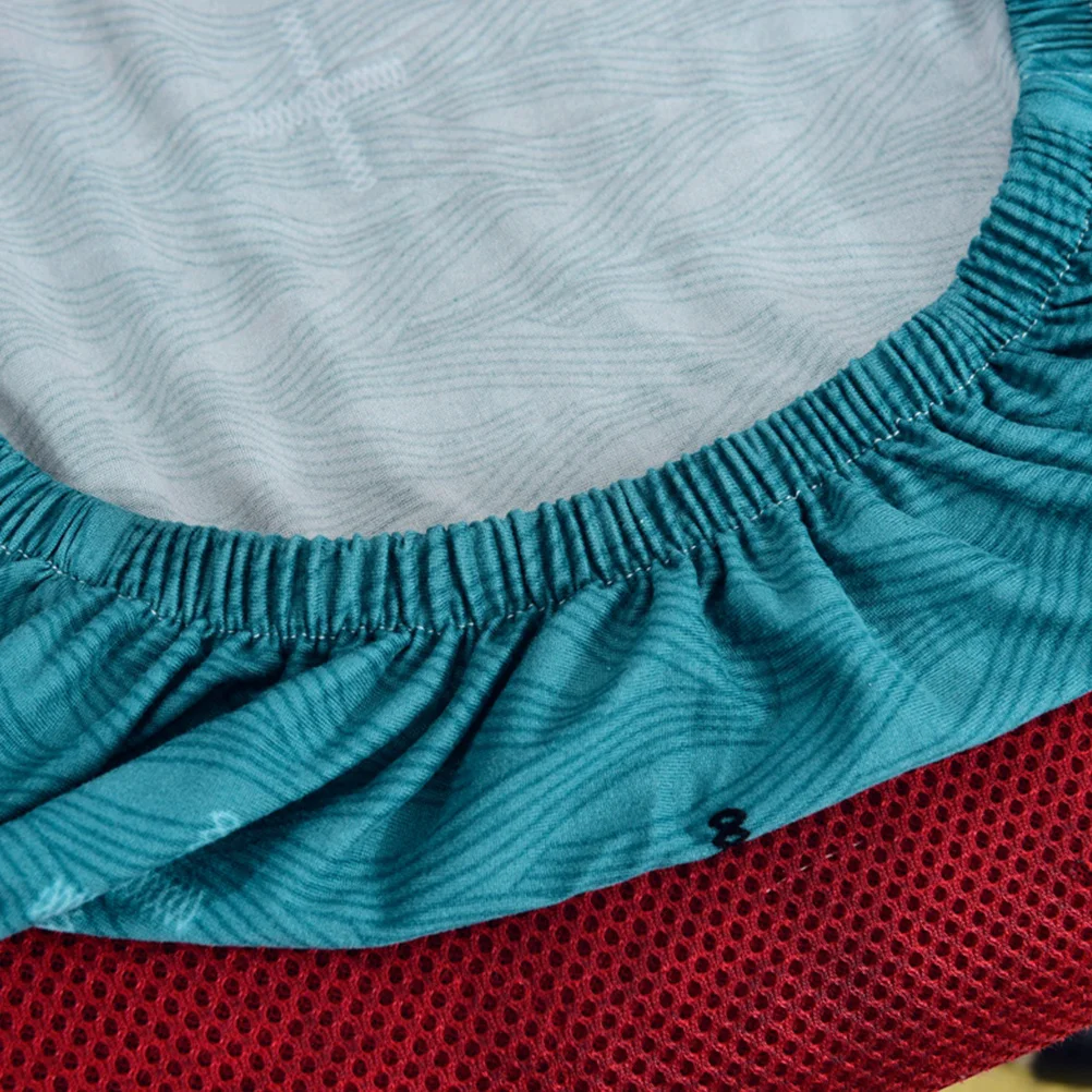 

Peacock Blue Stretch Office Chair Cover Elastic Fabric Desk Chair Cover for Back and Seat Protection Machine Washable Slipcover