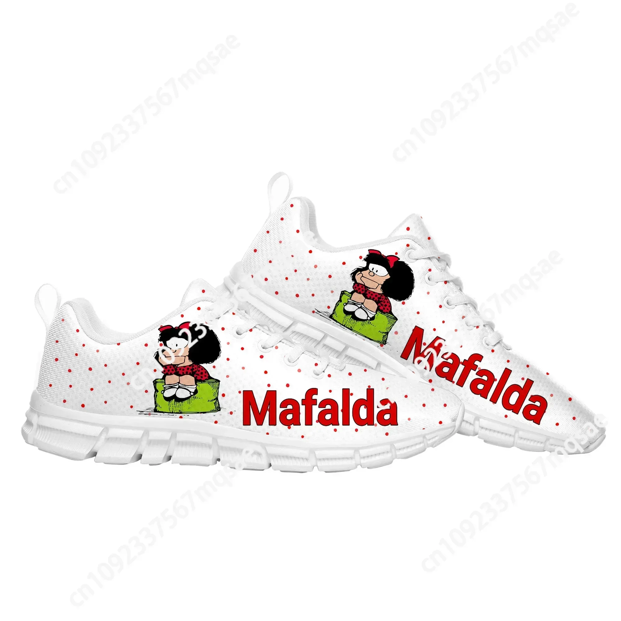 

Hot Cartoom Mafalda Sports Custom Shoes High Quality Mens Womens Teenager Fashion Sneaker Tailor Made Couple Built Shoes