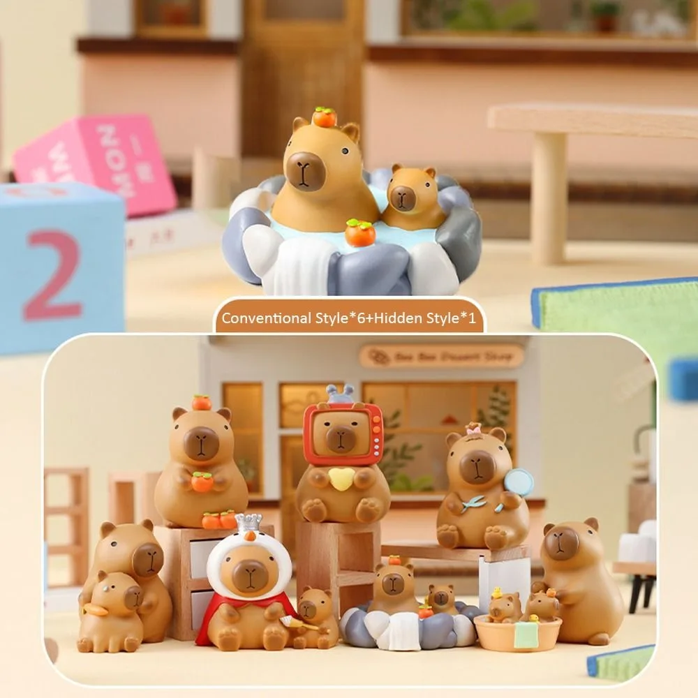 

Kawaii Capybara Blind Box Kapibara Toys Multicolor Action Figures Capybara Ornaments Model Animal Surprise Bag