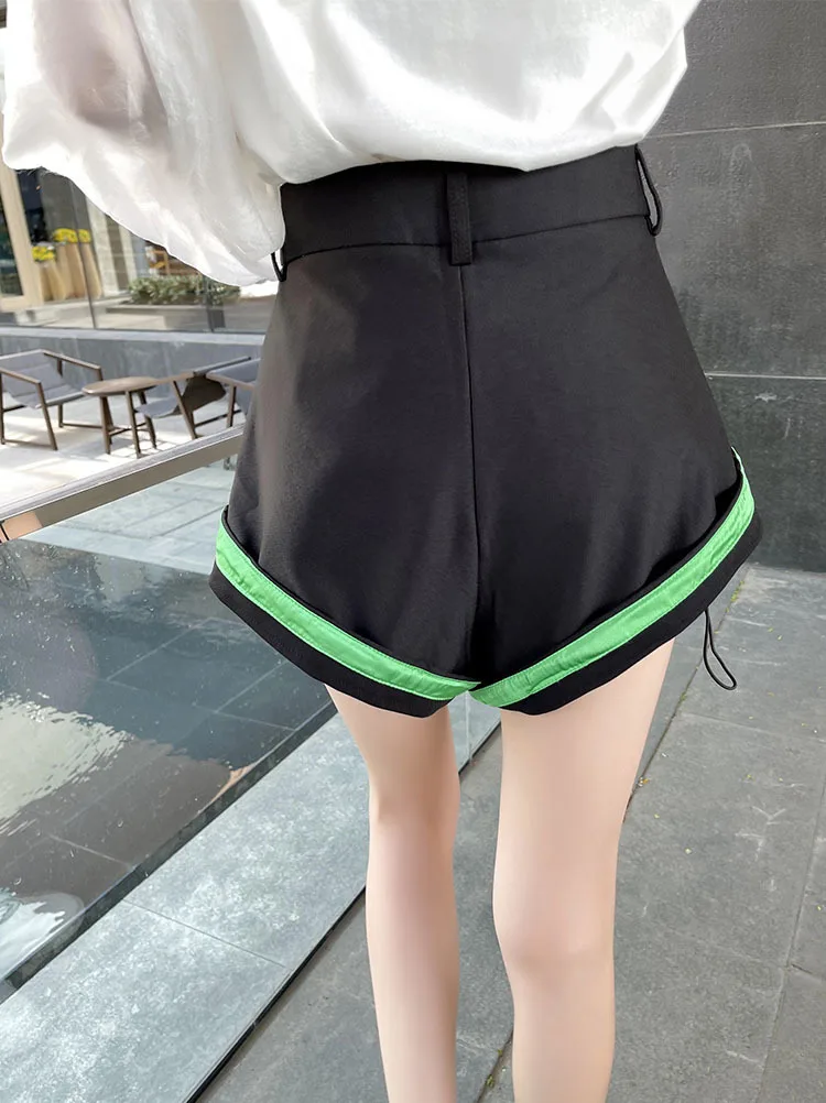 Casual Solid Minimalist Shorts For Women High Waist Casual Loose Short Pants Female Clothing 2023 Style Fashion New