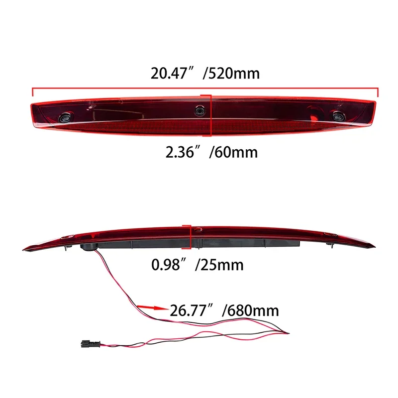 For Mercedes V Class Vito Viano W639 2009-2014 Car High Mounted Third Brake Stop Light Tail Warning Light Taillights A6398200056