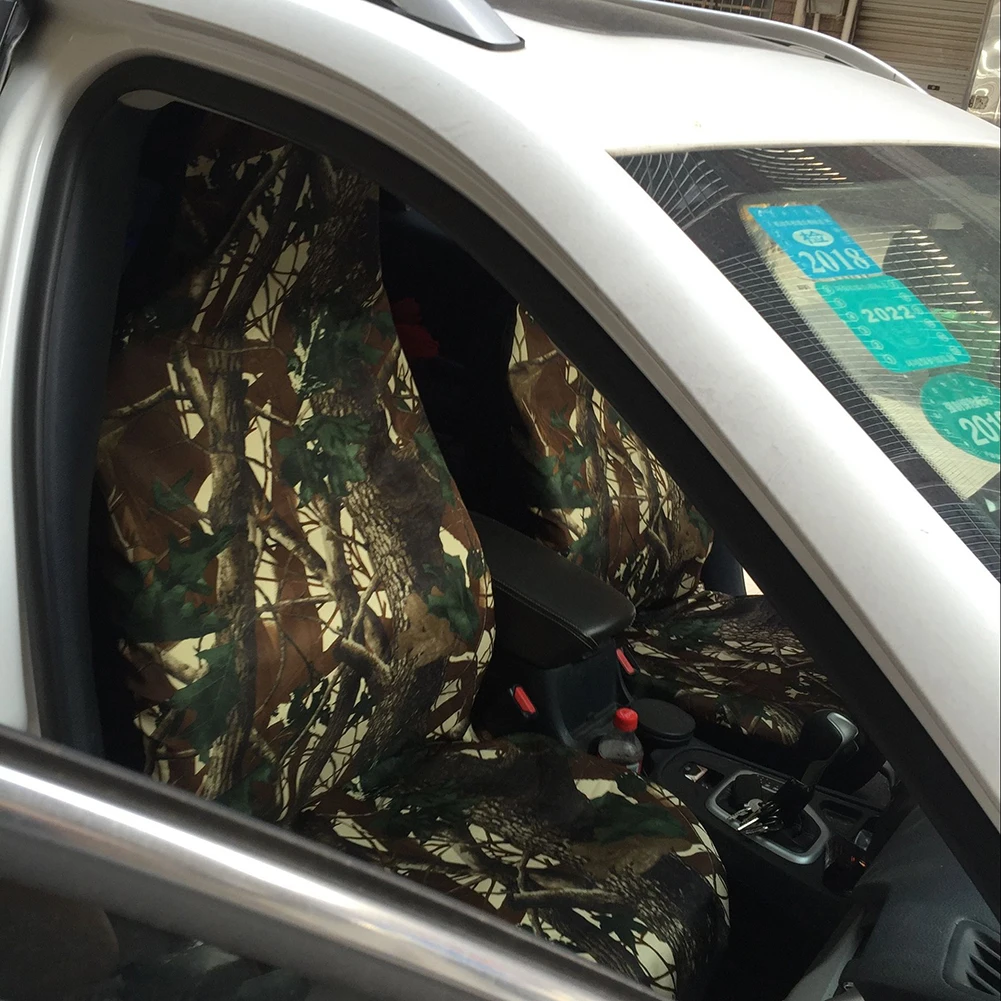 2pcs/set Universal Camouflage Front Seat Cover Bucket Seat Cover Protectors