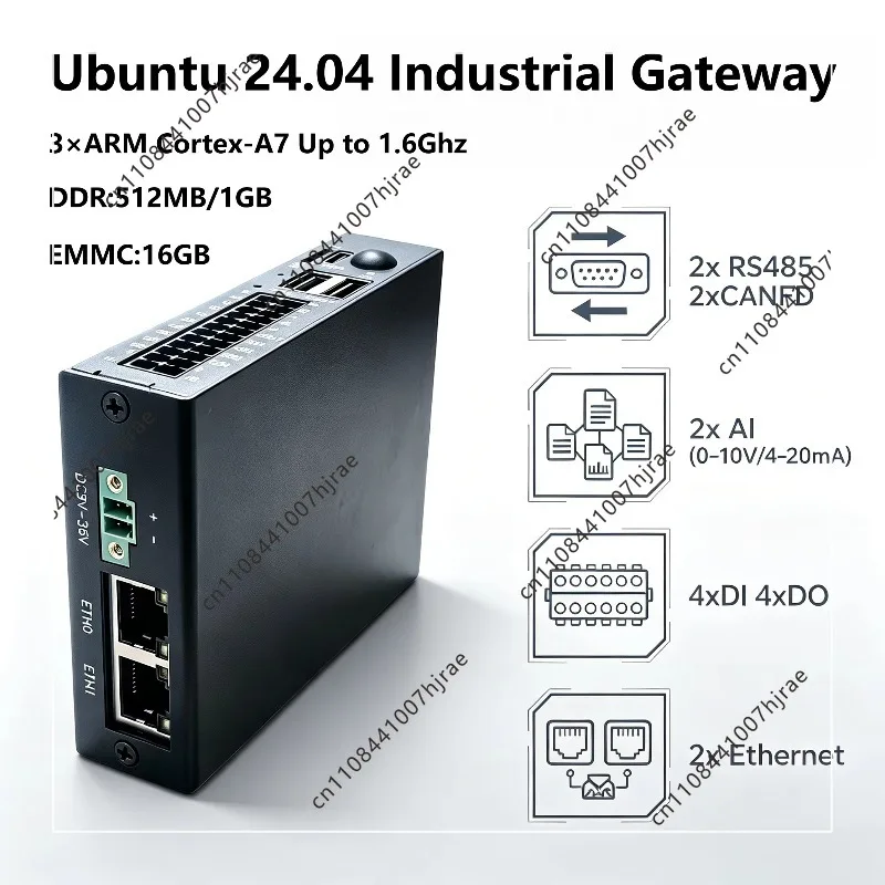 Programmable Industrial Gateway With GPIO, 4*DO 4*DI 2*AI, 2*RS485 2*CANFD LoRaWAN WiFi 4G LTE, Linux IoT LoRaWAN Gateway