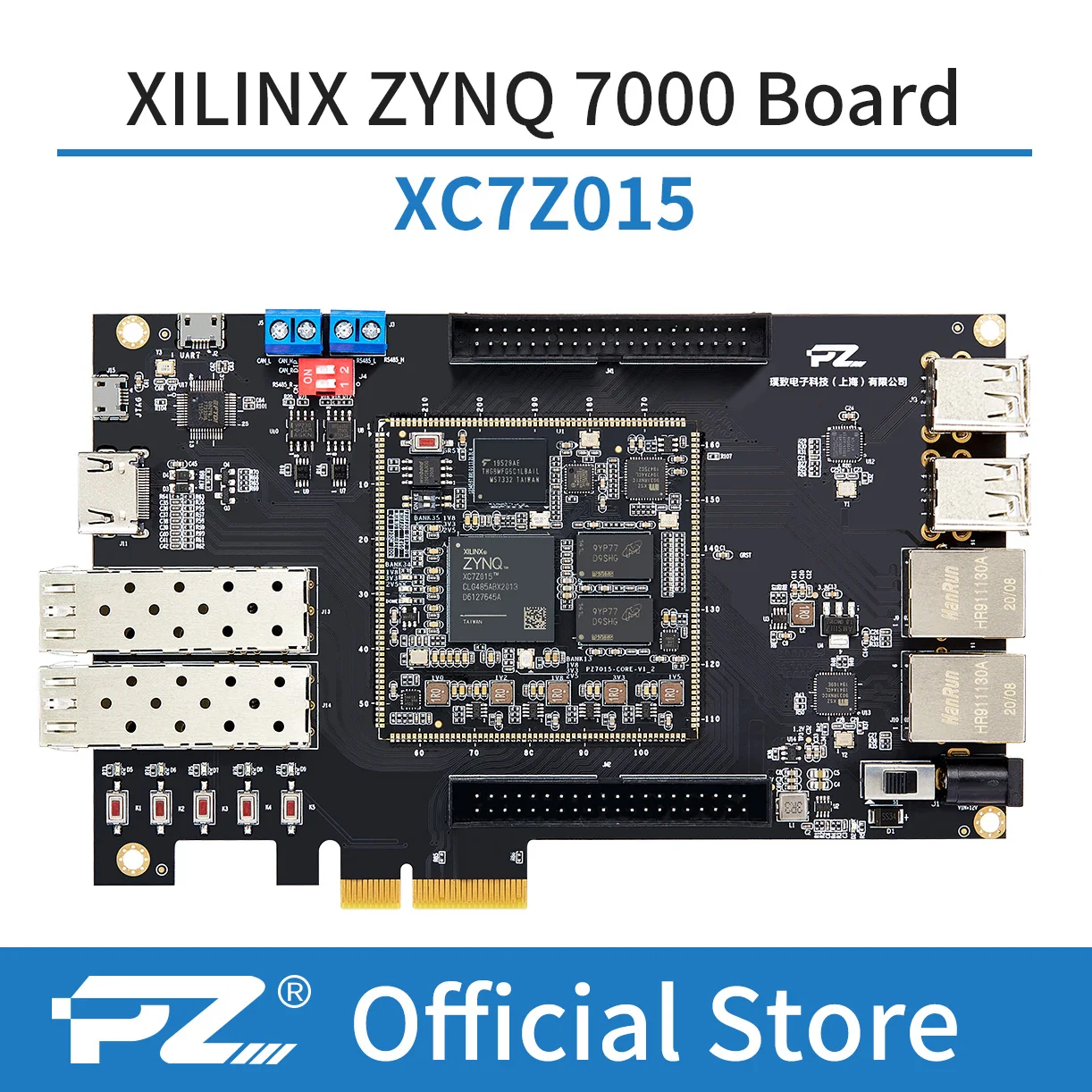 

PUZHI 7015 Card: Xilinx SoC ZYNQ 7000 XC7Z015 FPGA Development Board PCIE SFP HDMI USB