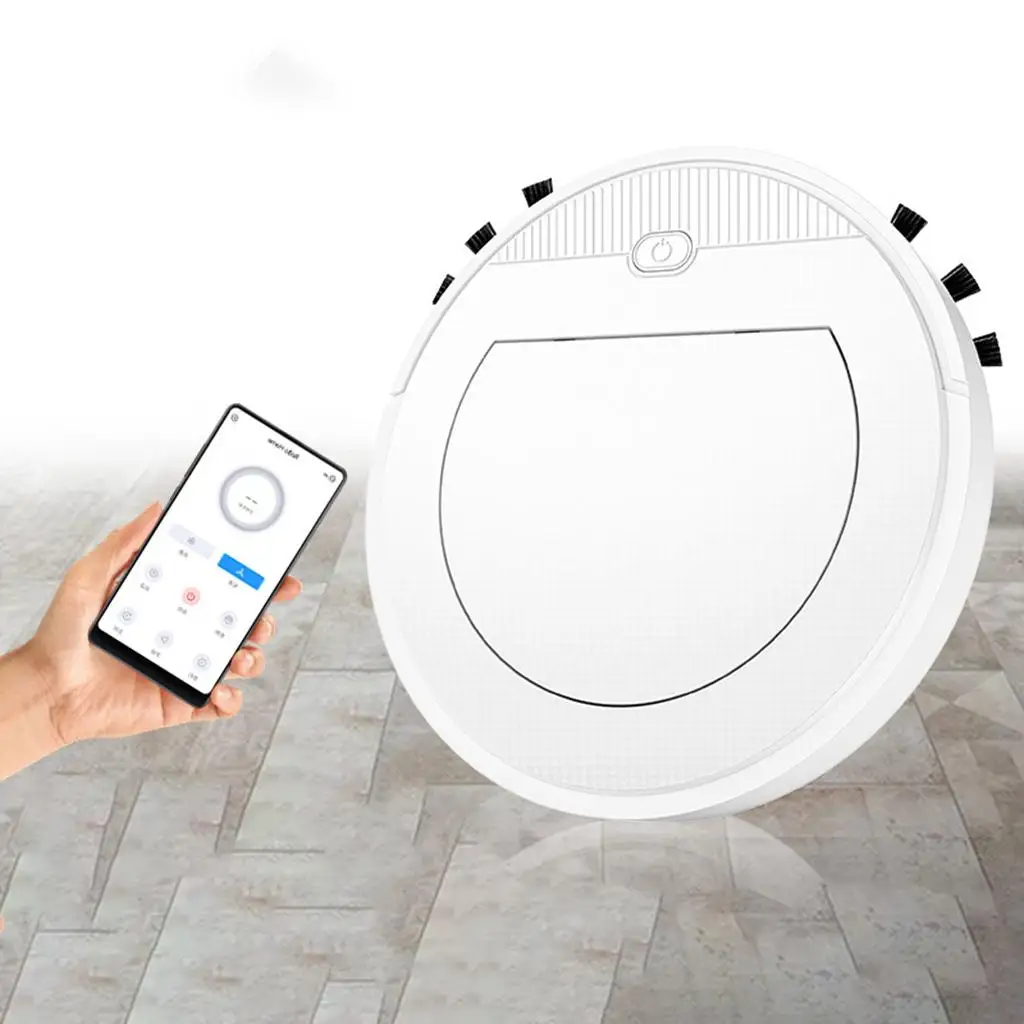 Portable Smart Vacuum Cleaner Robot with One Button Operation and Remote Control for Daily Housekeeping and Small Apartment