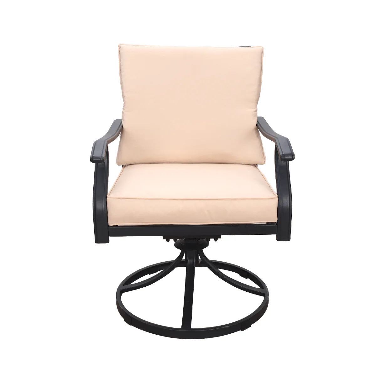 Outdoor modern simple leisure garden chair high value cast aluminum cast iron beach chair courtyard balcony lazy single chair