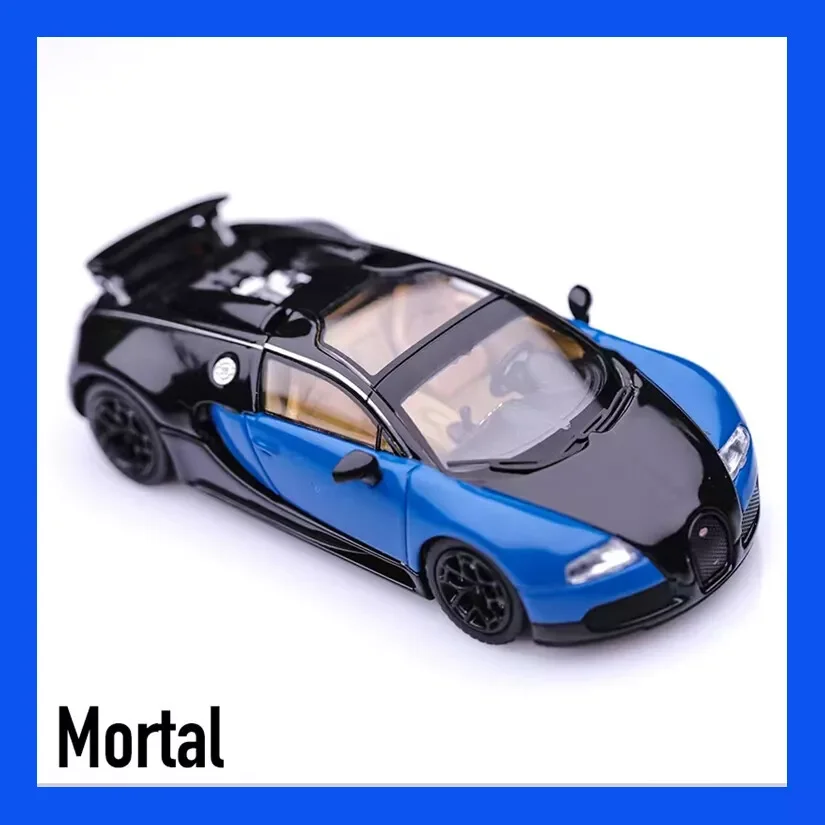 Mortal 1/64 VEYRON BLUE + ENGINE Model Diecast Metal Car Collection Limited Edition Hobby Toys