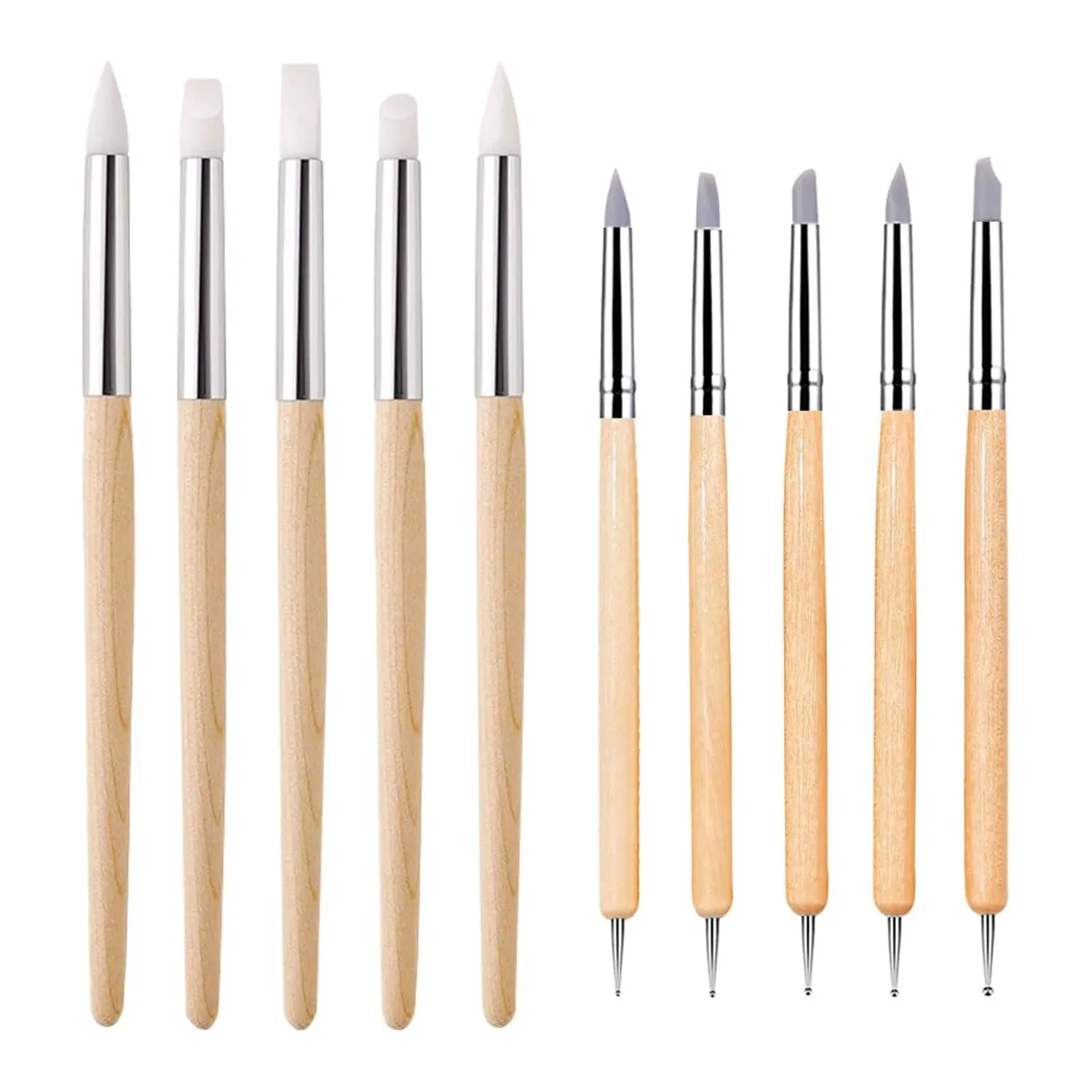 

Silicone Clay Sculpting Tool Sets Modeling Dotting Pottery Craft DIY Handicraft ceramic Sculpture Nail Art Blending Drawing Supp