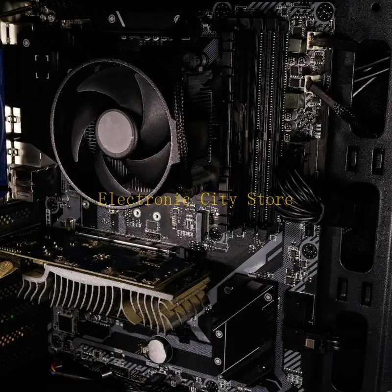 سرعة محول PCIE4.0 x16 مع مروحة هادئة 40 مم تدعم 4x M.2 SSDS HU8D