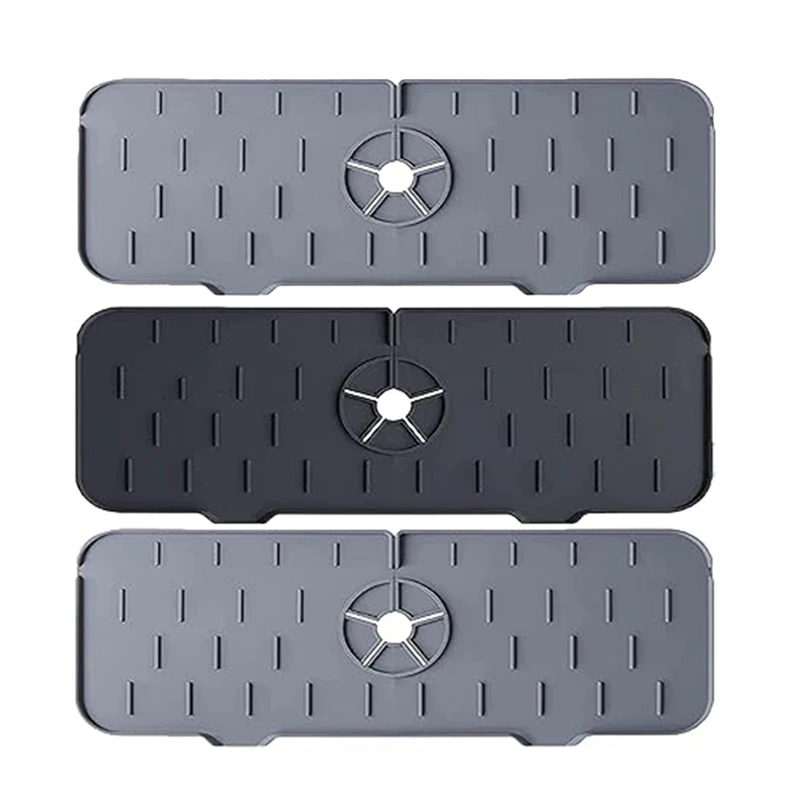 3 Pieces Kitchen Splash Pads Absorbent Pads Drain Pads, Foldable Splash Pads, Waterproof Pads