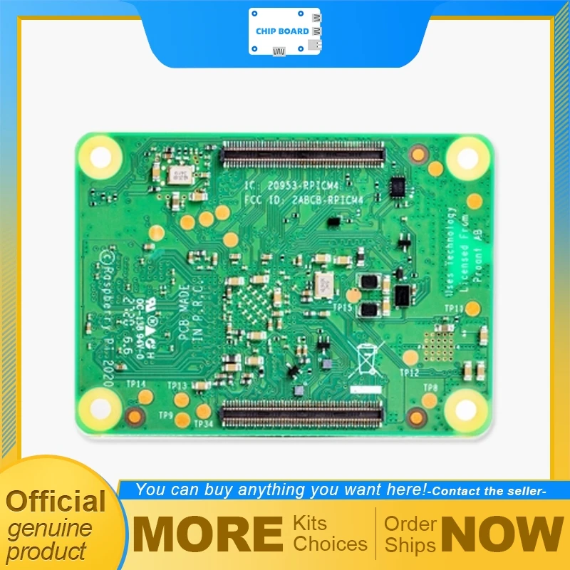 

Raspberry Pi Compute Module 4 CM4104000-CM4004032, CM4 eMMC WiFi Embedded Computing Module Kit