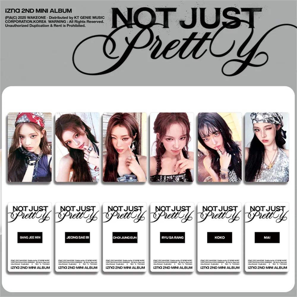 KPOP IZNA nie tylko piękne karty albumowe, karty LUCKY DRAW, MAI BANGJEEMIN JIYOON KOKO SARANG JUNGEUN SAEBI, kolekcja dla fanów