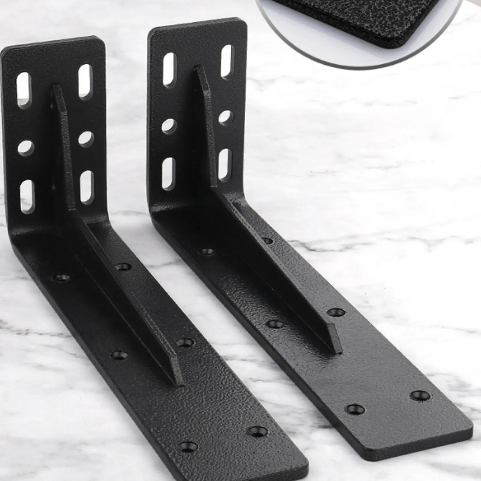 2 Pieces Stainless Steel Triangle Bracket Long-Lasting Right-Angled Wall Bracket Home Hardware Indoor or Outdoor Use Brushed