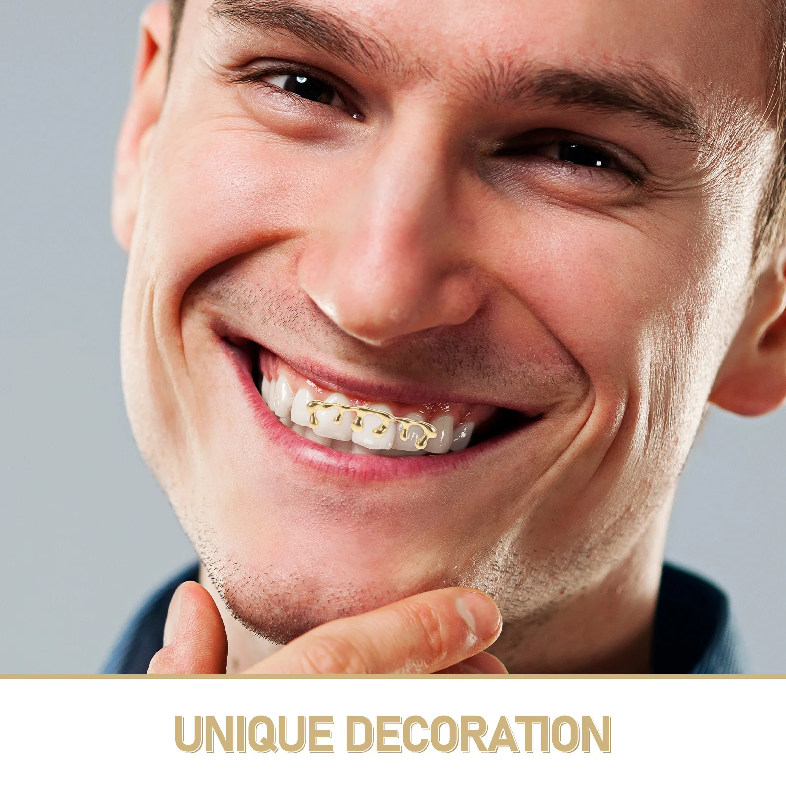 الهيب هوب الأسنان قبعات النحاس دمعة أسفل غطاء الشواية للحزب زي الأسنان أسفل الشوايات الفم اكسسوارات الجدة متعة الكمامة #5