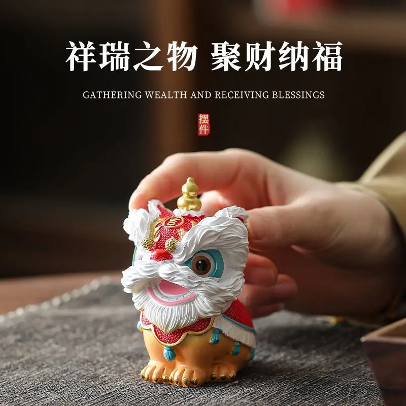 Tea pet national tide waking lion wealth attracting ornament housewarming new home tea table opening home decoration room