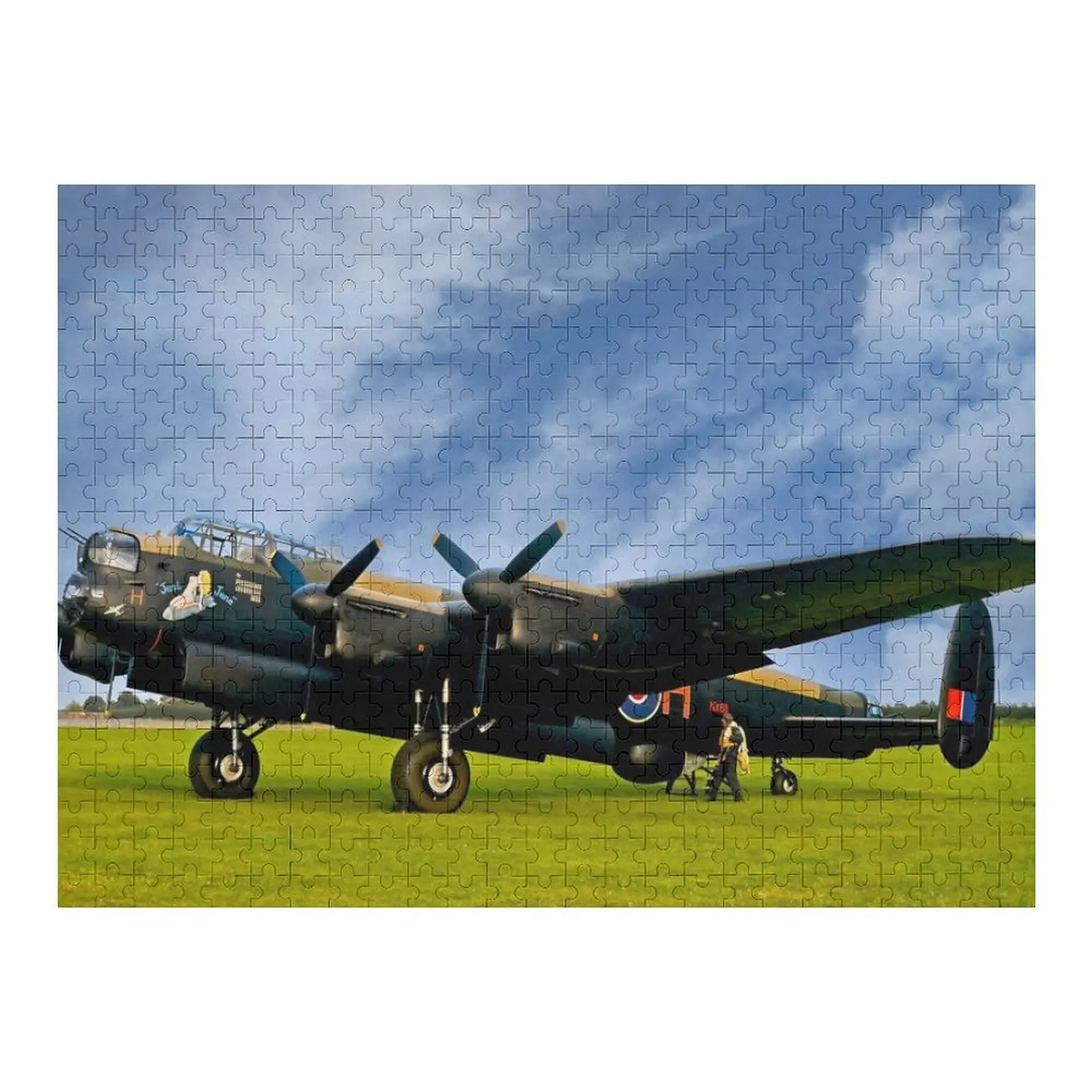 

RAF Lancaster Bomber Jigsaw Puzzle Personalized Custom Name Wood Custom Puzzle