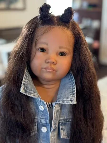 SINO-BB Customized 32inch Reborn Baby Doll Leonie With Hand-Rooted Hair Already Finished Huge Doll