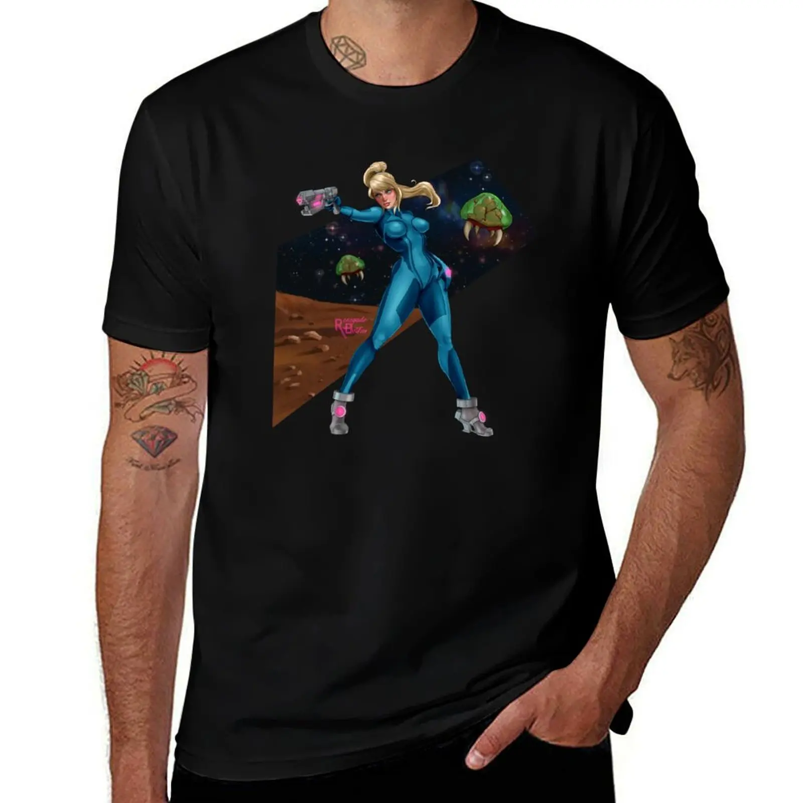 

Samus and the metroids T-Shirt anime shirt Funny t-shirt hippie clothes heavyweight t shirts for men
