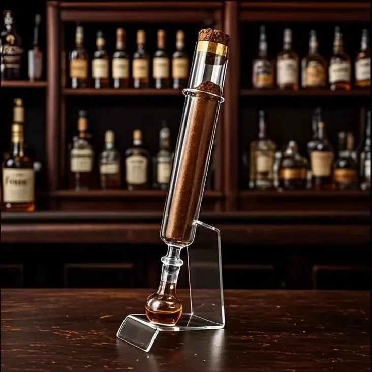 Applicable to Bar whiskey glass incense tube, flavoring and curing, incense moisturizing and mellowing display set