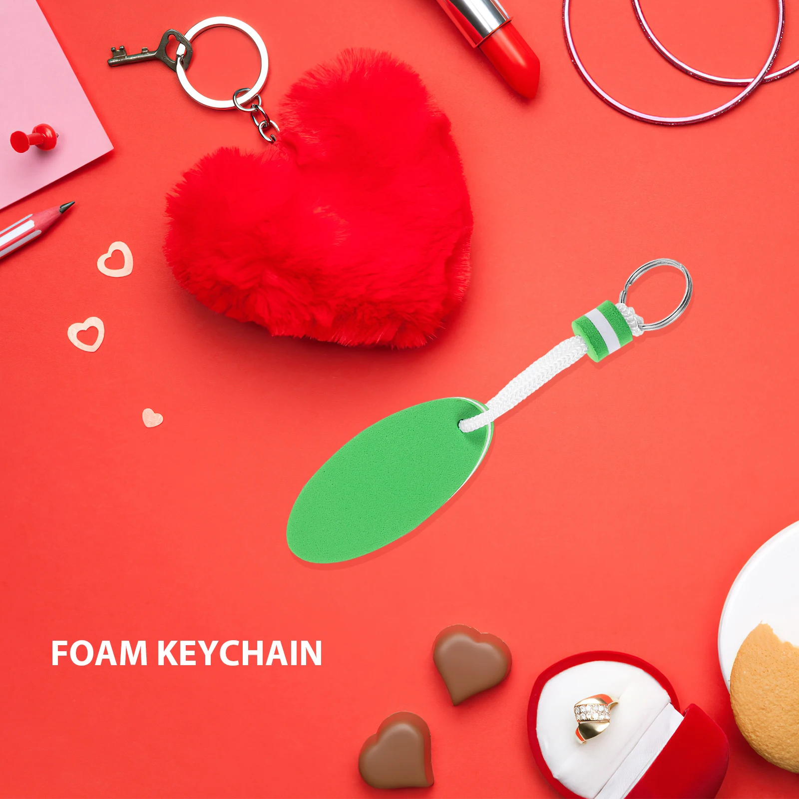 

6pcs EVA Floating Keychains Water Foam Accessories for Boats Men Small Key Surfing Fishing Boating Key Float