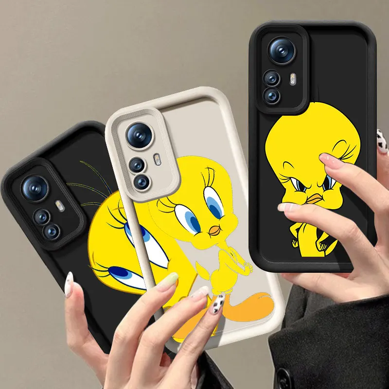 Cartoon T-Tweety Bird Phone Case For Xiaomi POCO F5 M3 M4 M6 Plus X3 X5 X6 Pro 5G F3 X4 GT NFC C55 C61 C65 C75 F4 M5S