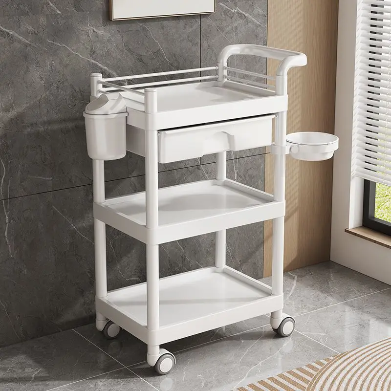 

Beauty Salon Mobile Trolley Equipment Cart Medical Instrument Cart Cart on Wheels Clear Storage Organizer Utility Car Tool Cart