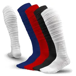 Neue Scrunch gepolsterte Fußballs ocken für Männer Frauen extra sportlich lange Sport Fußball Socken Knies trümpfe Röhren socken Erwachsene Jugend