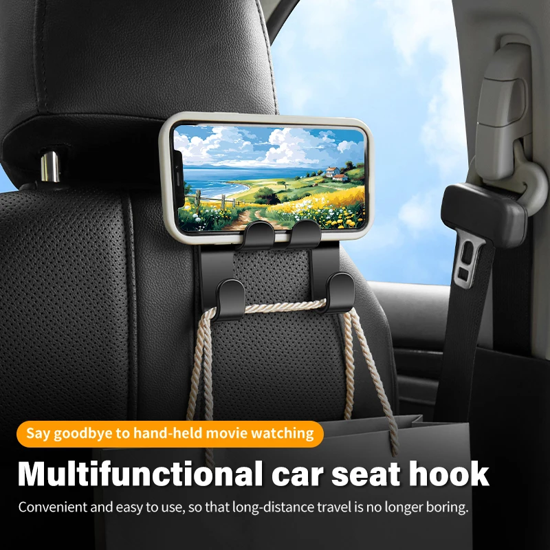 Car Seat Back Hook Phone Hanger Headrest Hanging Bag Storage For Hyundai Ioniq Sonata Elantra Solaris Creta Accent SantaFe