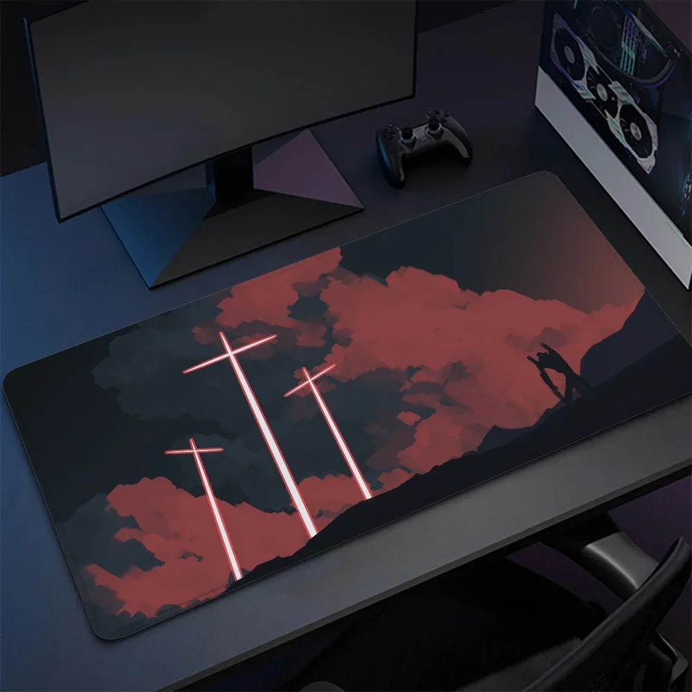 Desk Pad E-Evangeliones Mouse Mats Gamer Keyboard Pc Cabinet Office Accessories Mousepad Gaming Mat Xxl Large Mause Carpet Speed