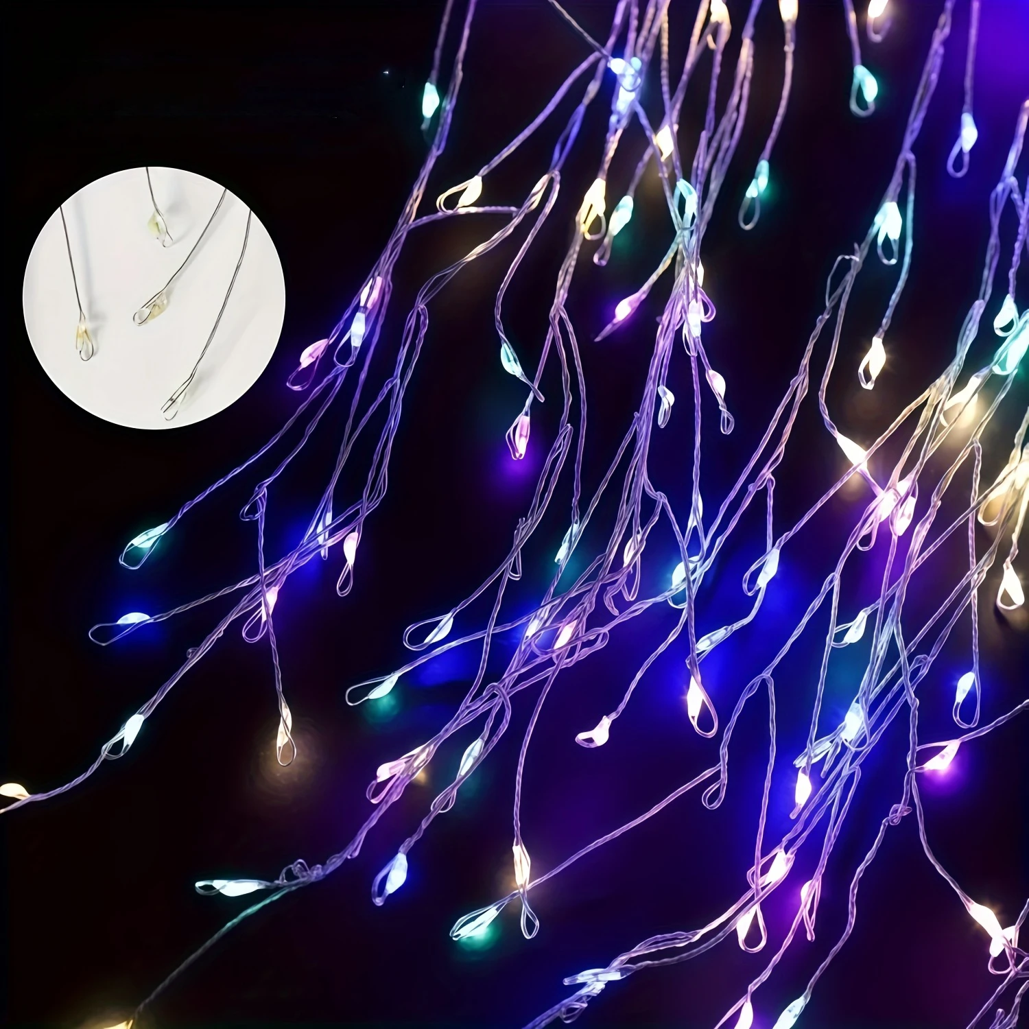 ضوء أرضي يعمل بالطاقة الشمسية، 120/200 LED، ضوء ملون، مناسب للحدائق والساحات والممرات والمروج.