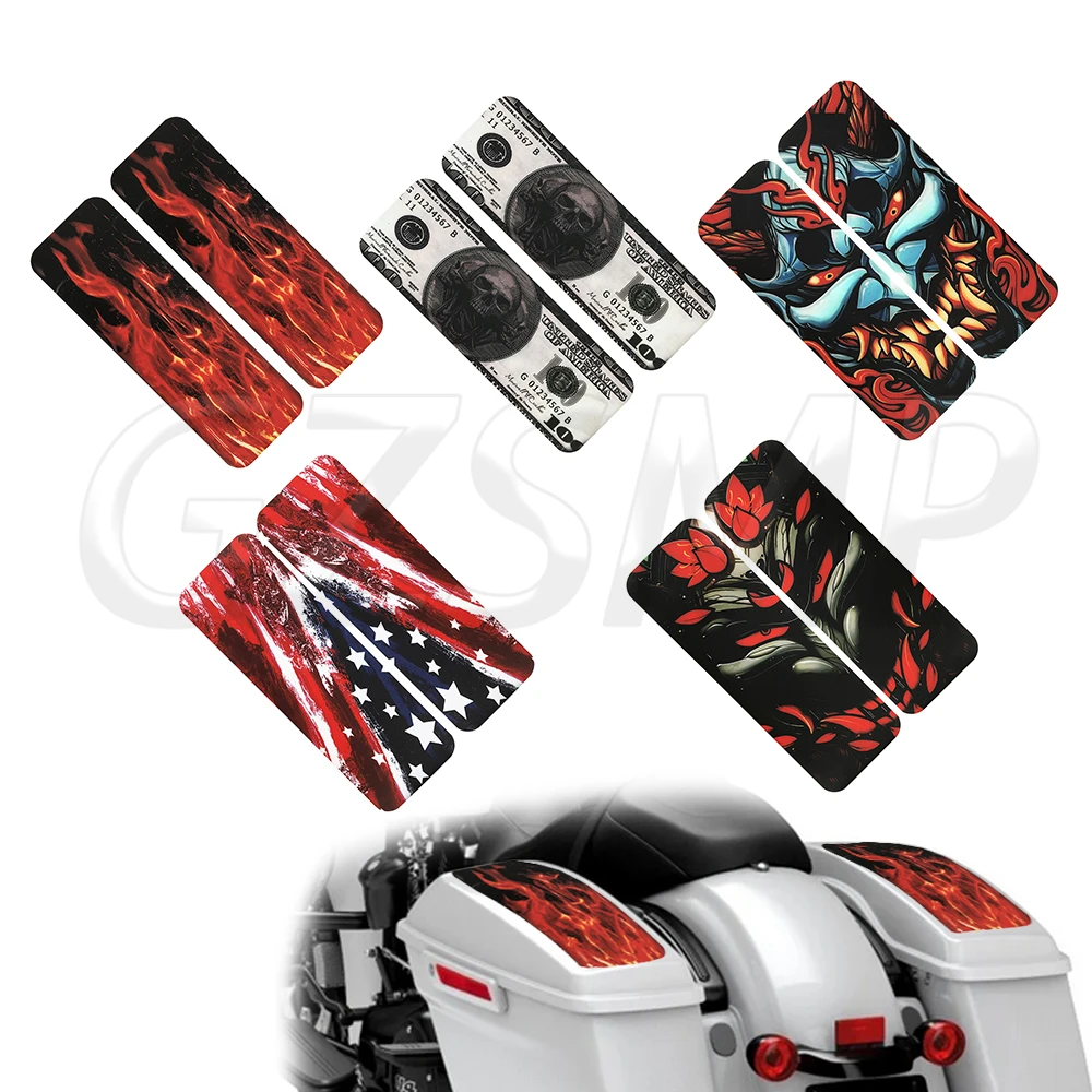 

Motorcycle Hard Saddlebag Cover Sticker Decals fit For Harley Touring Electra Street Glide Road King 1996-2022