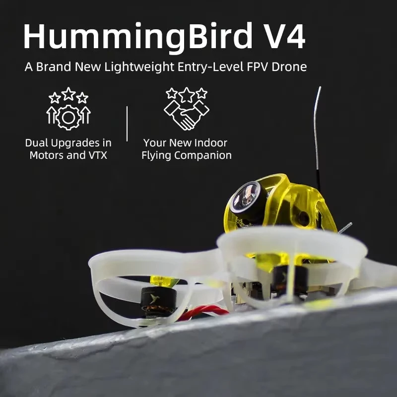 NewBeeDrone Hummingbird V4 Whoop Quadcopter 65mm BNF ELRS 2.4G Drone (Random Color)