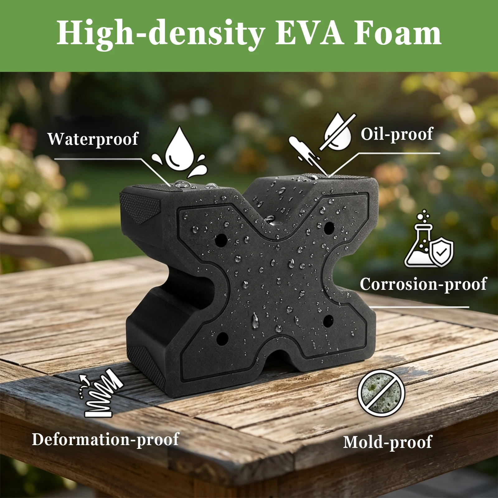 Tactical X-Block Gun Rack EVA Gun Rest Shooting Stand Universal Gun Bench Rest with Anti-Slip Rubber Pad for Pistol Rifle view 4