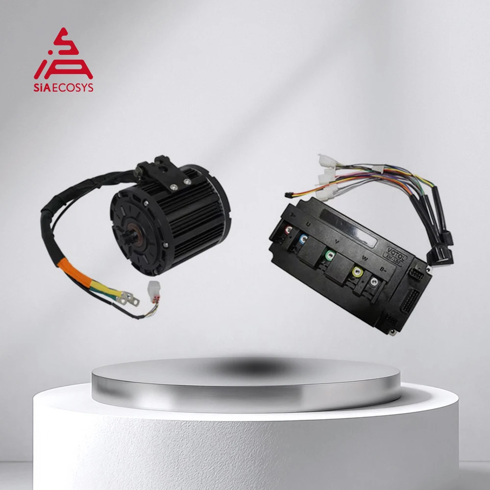 

QS138 Mid Drive Motor QSMOTOR 3000W Rated 5000W Continuous 72V 100KPH Belt and Sprocket Type with EM150SP Controller Kits