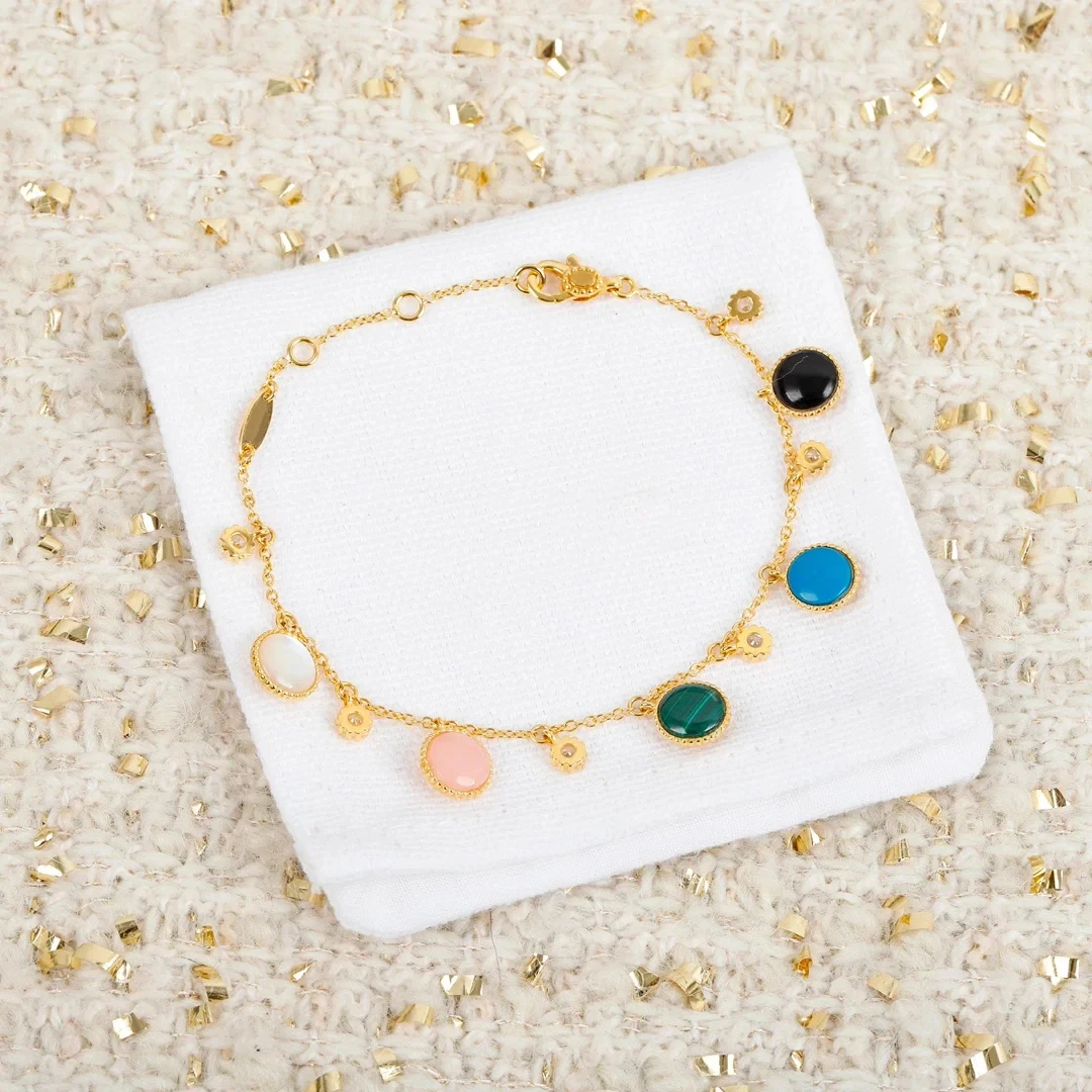 

Europe America Designer Crystal Star Gold Chain Gem Necklace Bracelet Women Top Quality Luxury Jewelry Trend