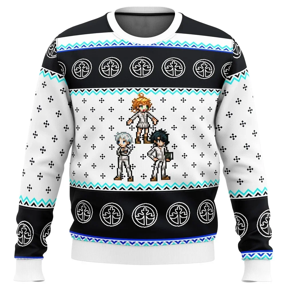 Promised Neverland Alt Ugly Christmas Sweater Gift Santa Claus Pullover Men 3D Sweatshirt And Top Autumn And Winter Clothi