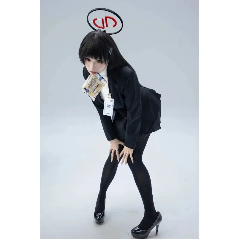 Euro 7 Cos Blue Archive Tsukatsuki Rio Cosplay Costume President Black Sexy Coat JK Sailor Uniform Dress ID Badge W 【【【2 - view 4