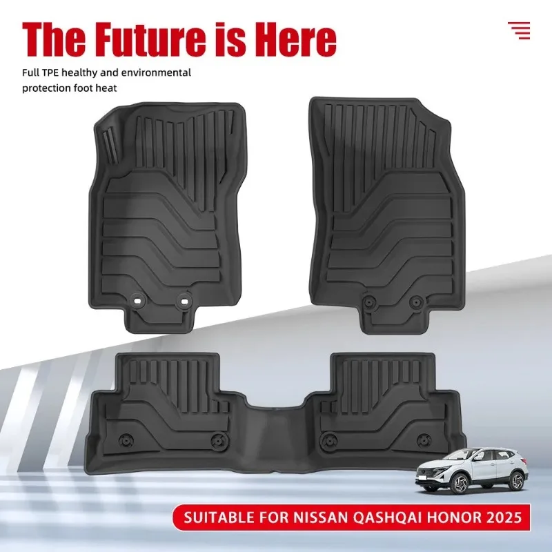 3D TPE Floor Mats For Nissan Qashqai Honor 2025 Custom Fit Waterproof All-Weather Liners Non-Slip & Easy Clean