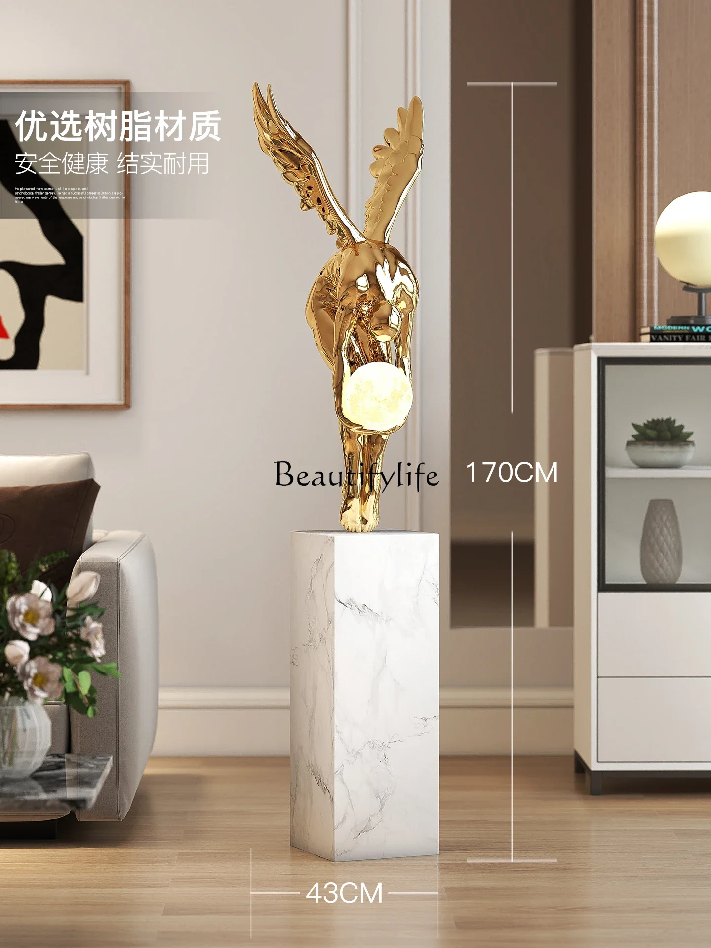 

yj5 Modern light luxury art figures floor-to-ceiling ornaments porch abstract handicrafts