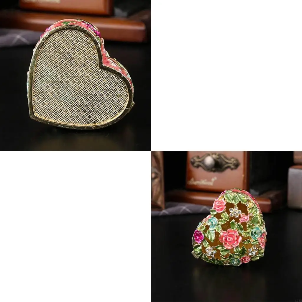 

Elegant Jewelry Box with Antique Floral Pattern Zinc Alloy Secure Storage Organiser